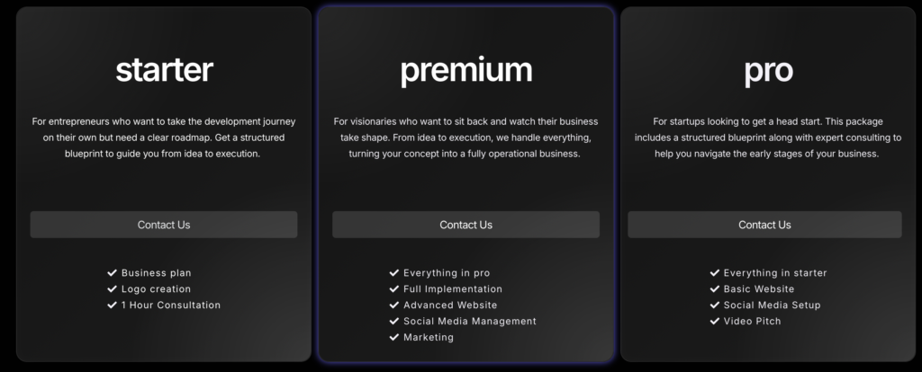how to sell a service - service pricing card picture